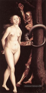 Hans Baldung œuvres - Eve Le Serpent Et La Mort Renaissance Nu peintre Hans Baldung